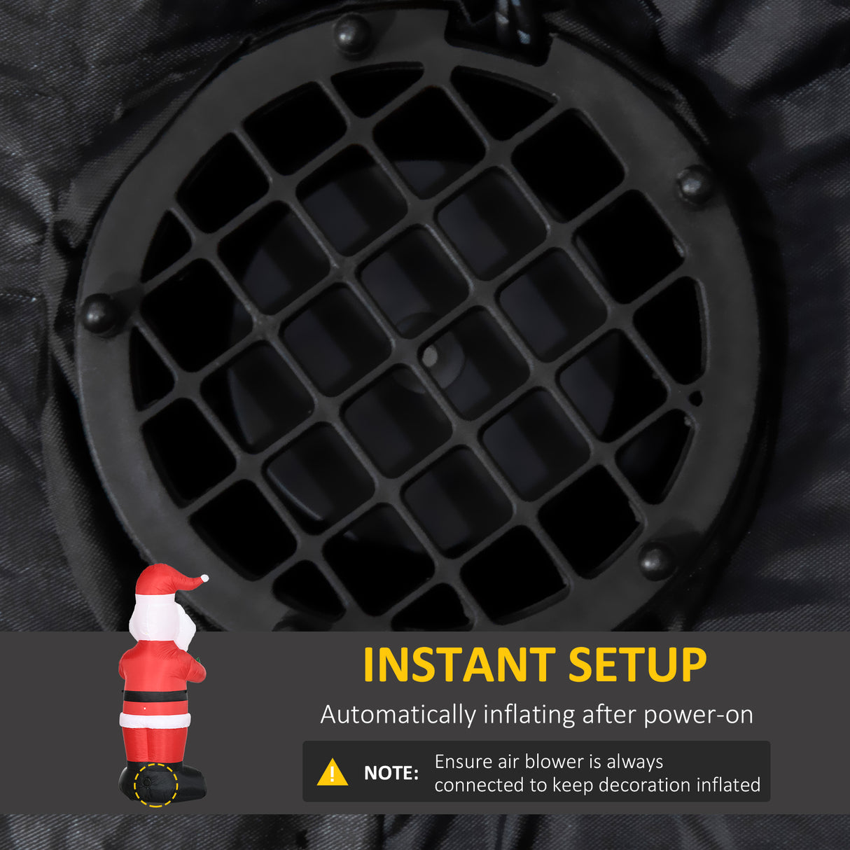 easycomfort easycomfort babbo natale gonfiabile con regalo 3 luci led e gonfiatore incluso 77x68x184cm