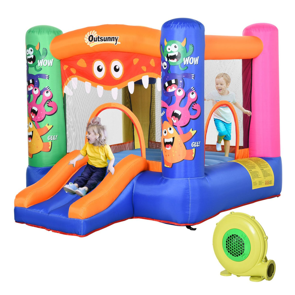 easycomfort easycomfort casa gioco gonfiabile gigante per bambini con scivolo e canestro ean 8055776914176