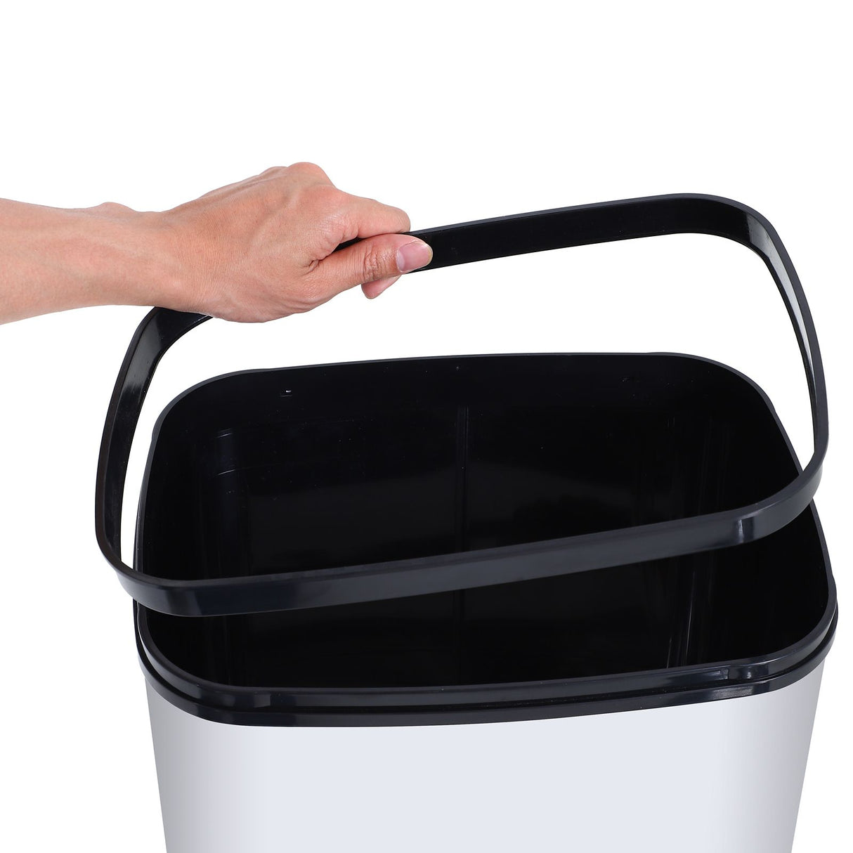 easycomfort easycomfort cestino dei rifiuti rettangolare in acciaio inox con sensore automatico 50l ean 8054111841733