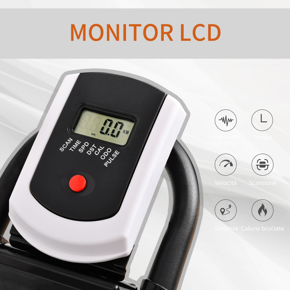 easycomfort easycomfort cyclette spin bike con volano 18kgaltezza e resistenza regolabile con supporto per cellulare e display lcd nero