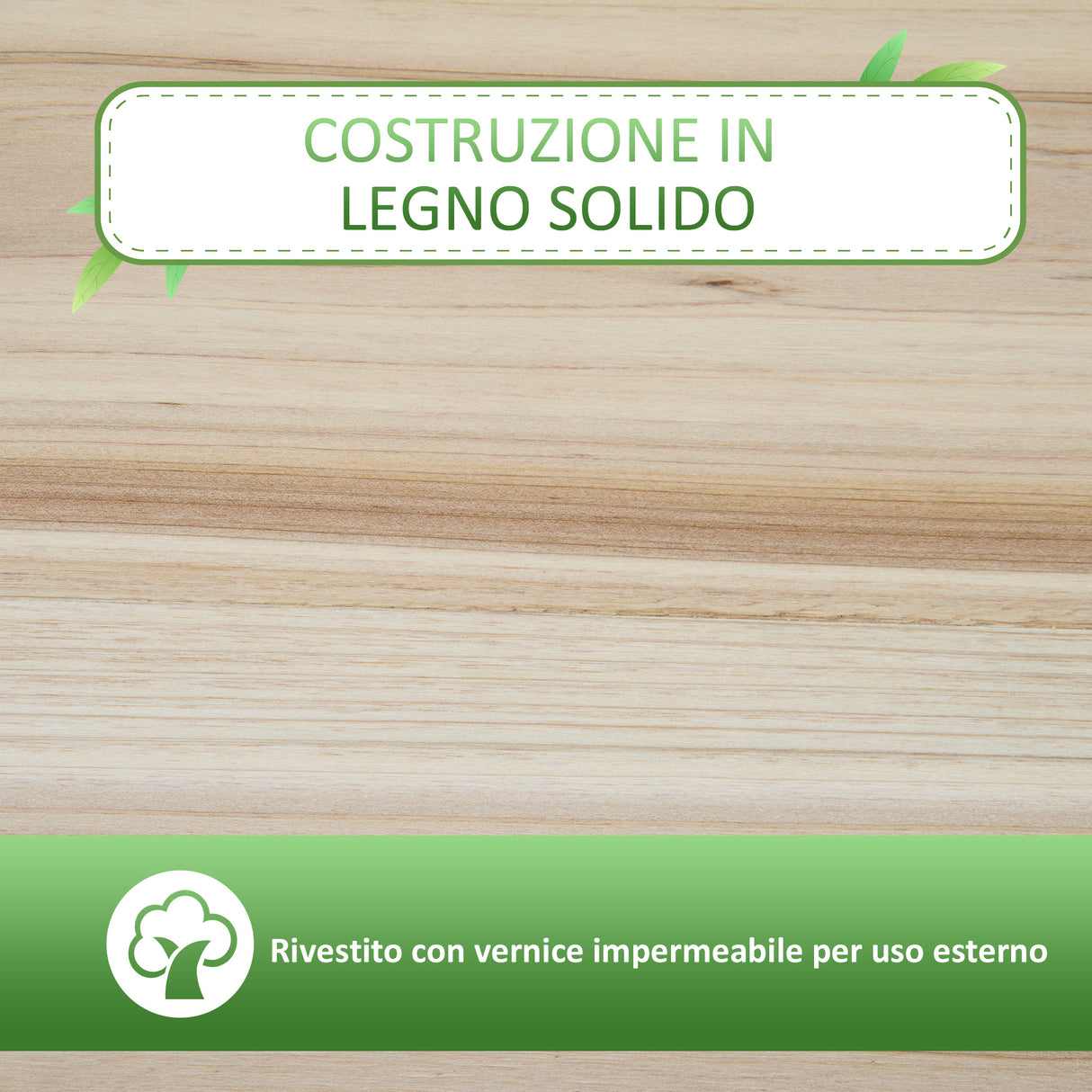 easycomfort easycomfort fioriera rialzata in legno di abete con ripiano inferiore e con fori di drenaggio 90x40x81cm