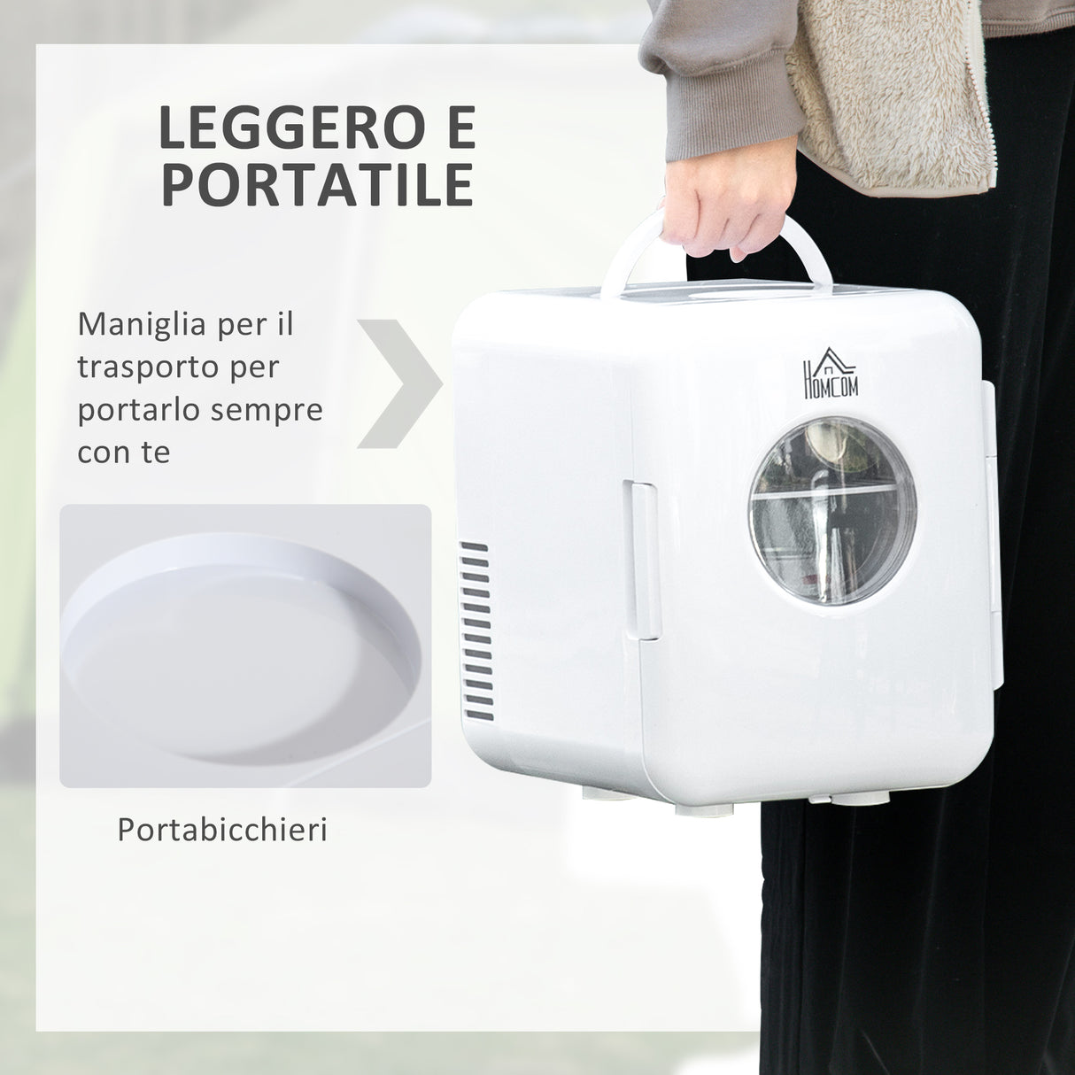 easycomfort easycomfort frigo portatile da 60w con capacita 4l divisore removibile e maniglia 25 8x20 5x26 3 cm