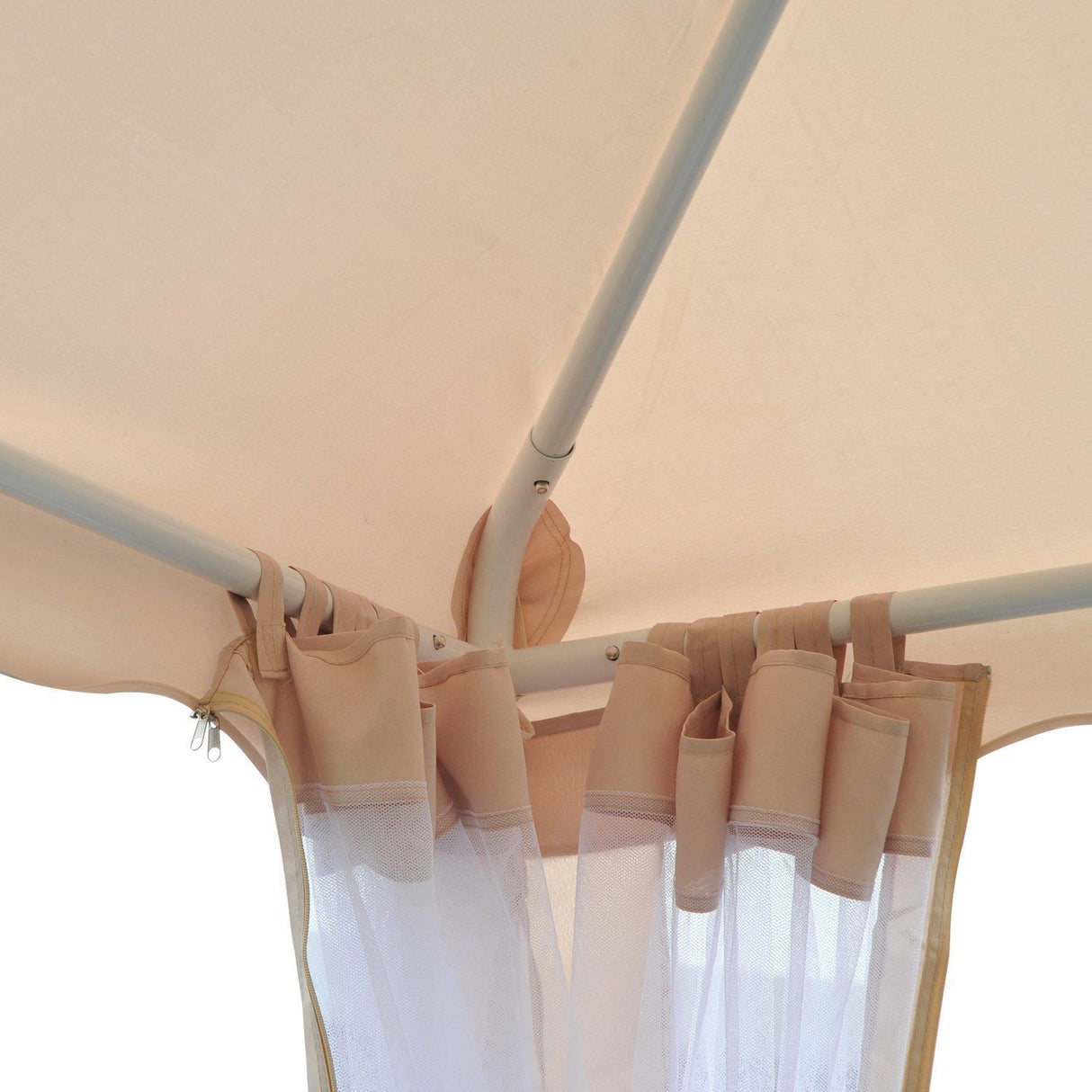 easycomfort easycomfort gazebo da giardino in poliestere beige 3 65x3 65m ean 8055776913612