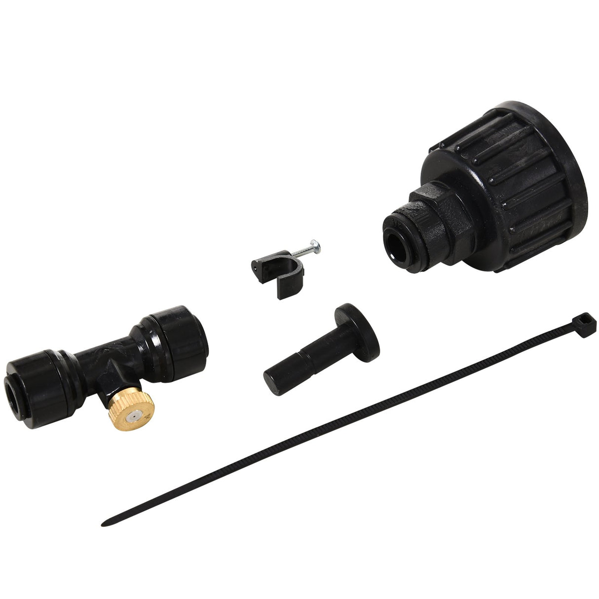 easycomfort easycomfort kit nebulizzatore giardino con 11 ugelli in ottone e tubo 6 tetri in pp nero ean 8054111841429