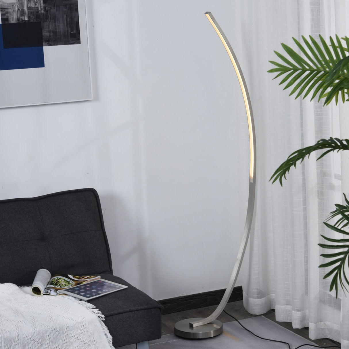 easycomfort easycomfort lampada da terra con design ad arco luci a led per soggiorno o ufficio ean 8054144130262