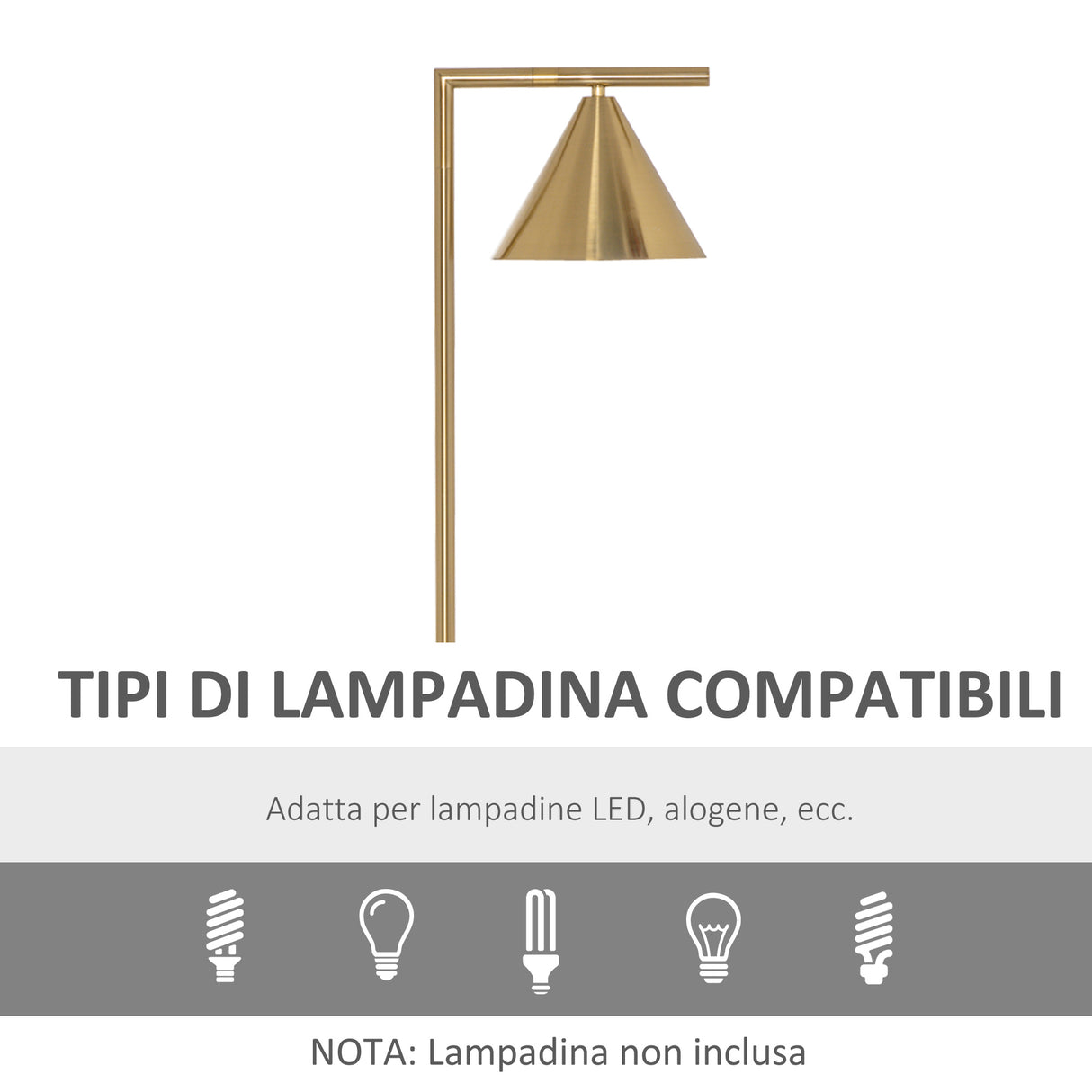 easycomfort easycomfort lampada da terra moderna con paralume regolabile 350 in metallo altezza 153cm oro