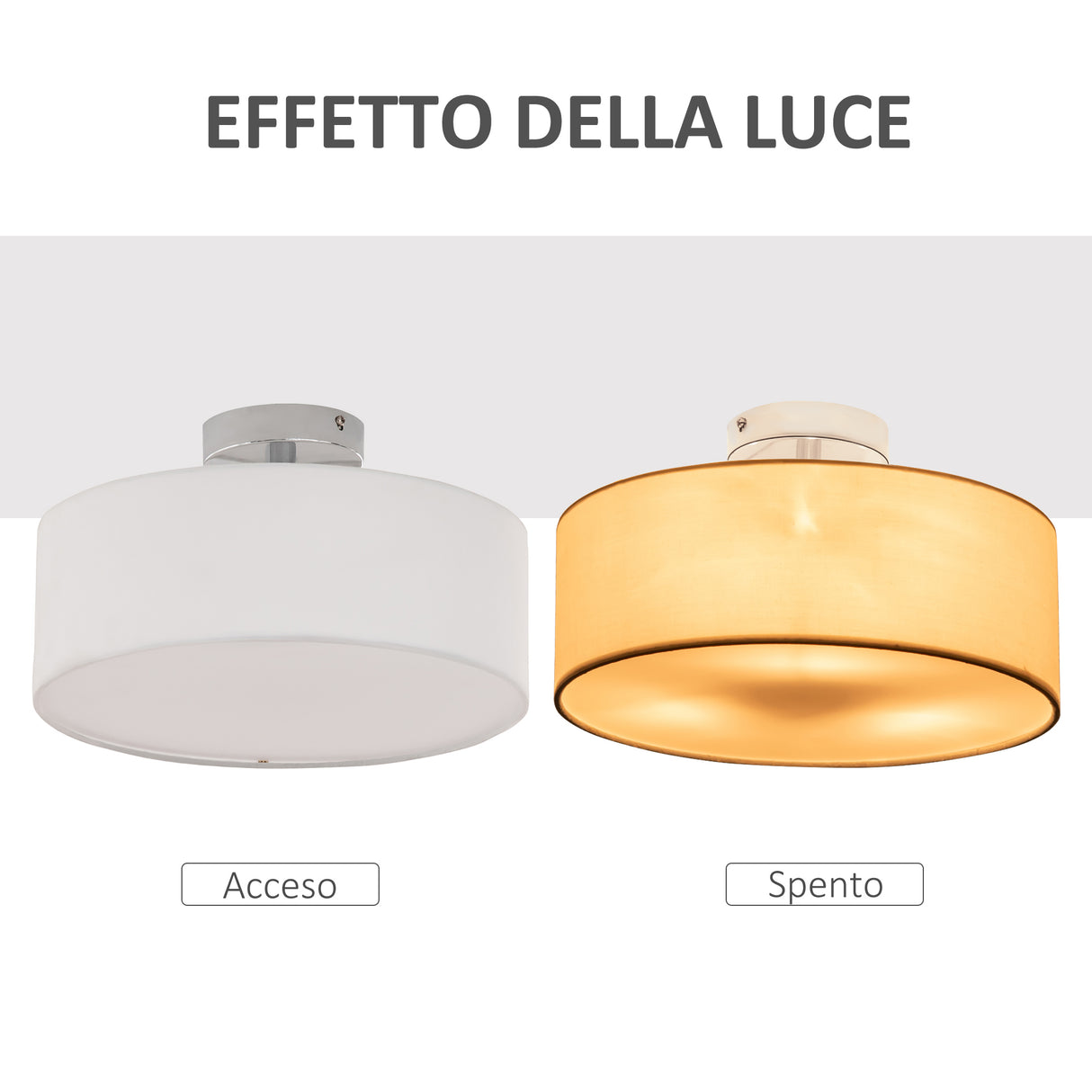 easycomfort easycomfort lampadario a soffitto moderno con paralume in tessuto bianco