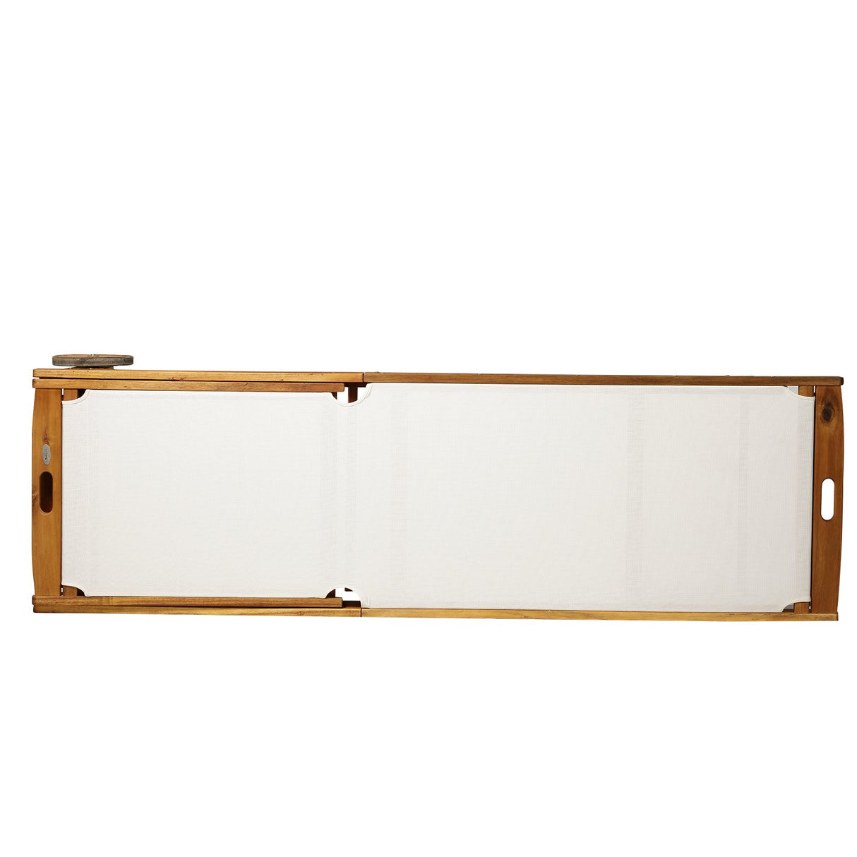 easycomfort easycomfort lettino sdraio da giardino pieghevole in legno di acacia con ruote e schienale regolabile con materassino bianco ean 8055776915814