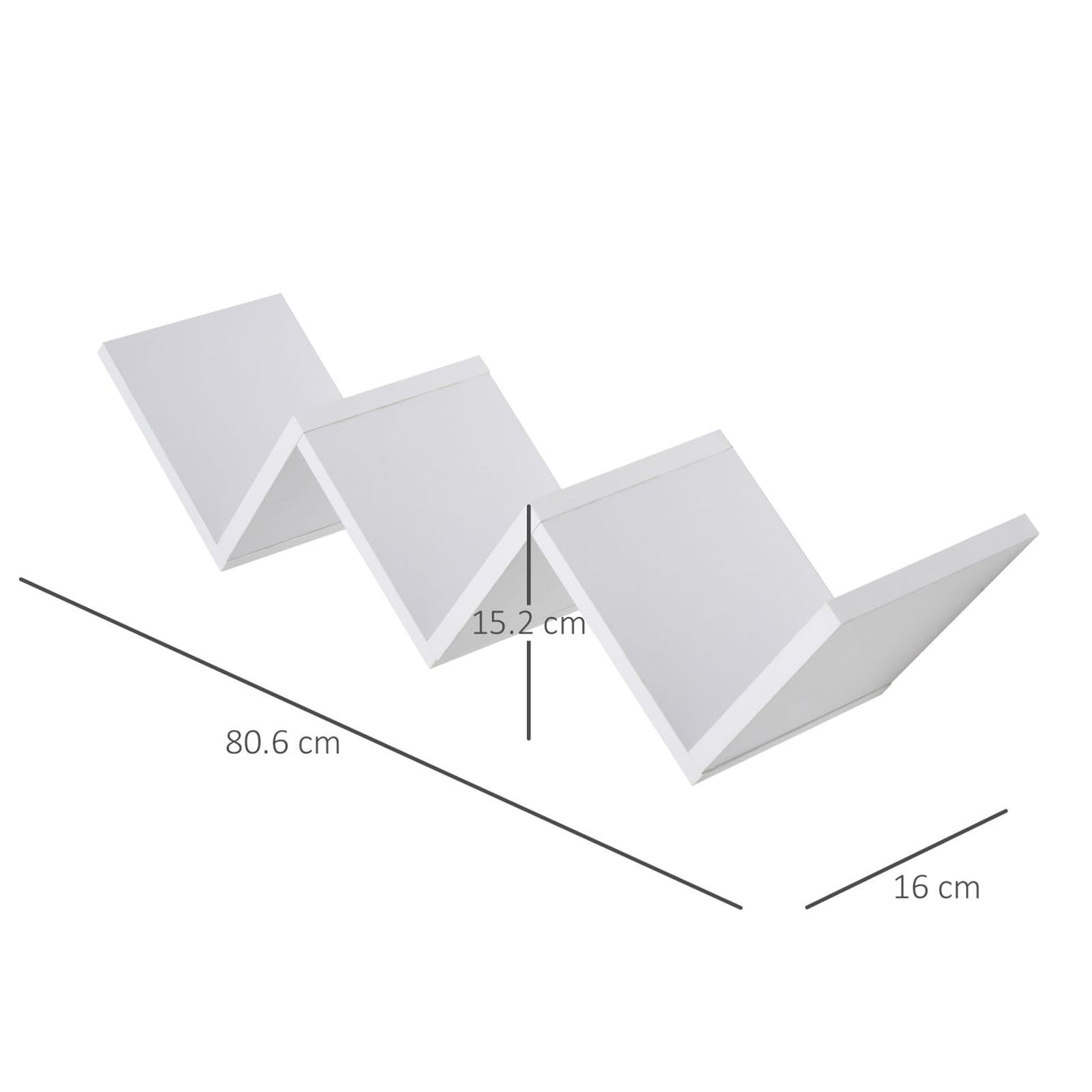 easycomfort easycomfort libreria a muro sospesa di design in legno bianco a forma di v ean 8054111840088