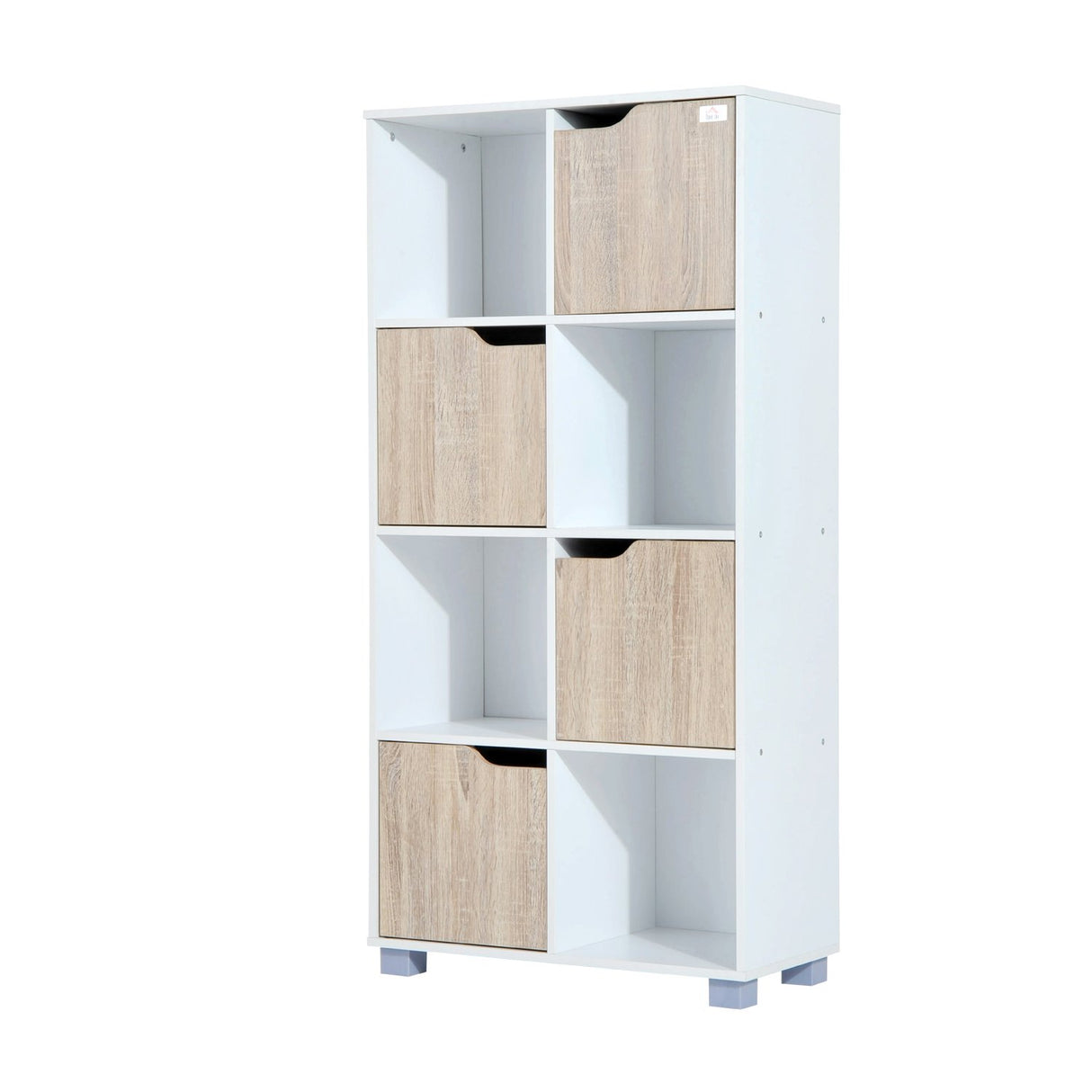 easycomfort easycomfort libreria di design a 8 scompartimenti in legno bianco 60x30x122cm ean 8054111845427