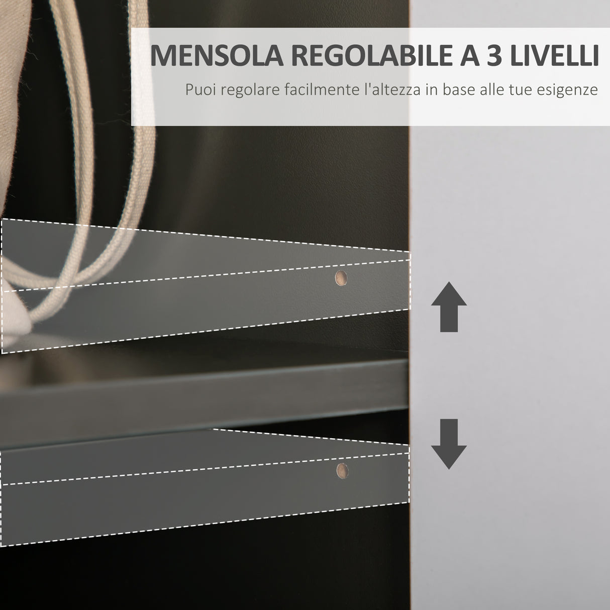 easycomfort easycomfort mobile multiuso con ante effetto marmo e mensola regolabile in mdf e acciaio 60x41 5x80cm