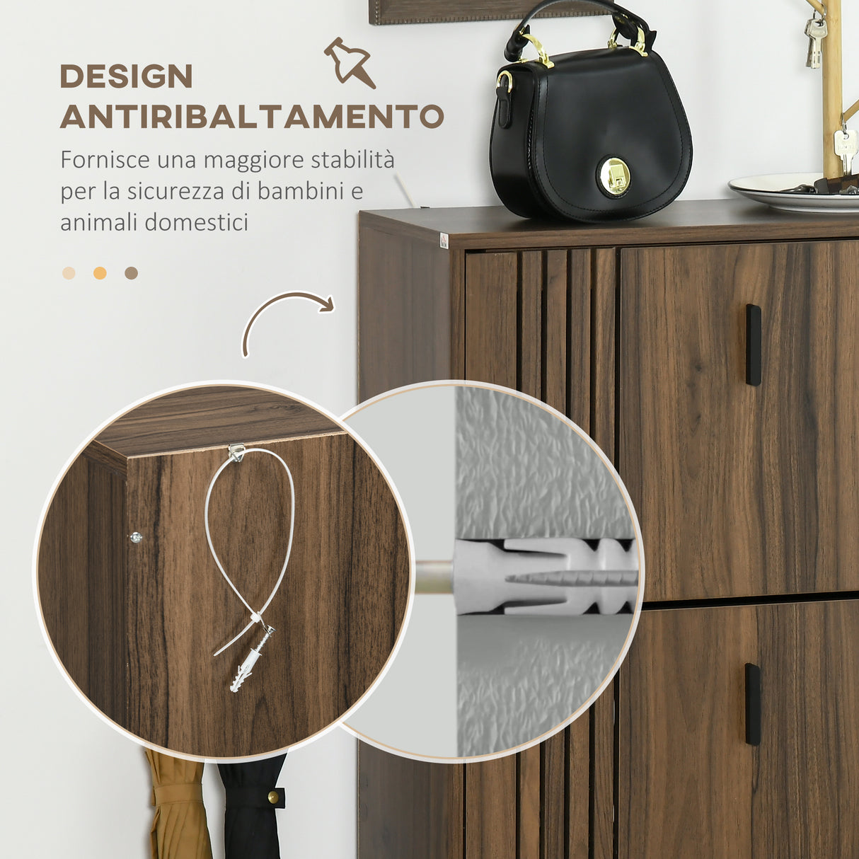 easycomfort easycomfort mobile scarpiera a 3 livelli con ripiani regolabili per 18 paia max in truciolato 63x24x114 cm