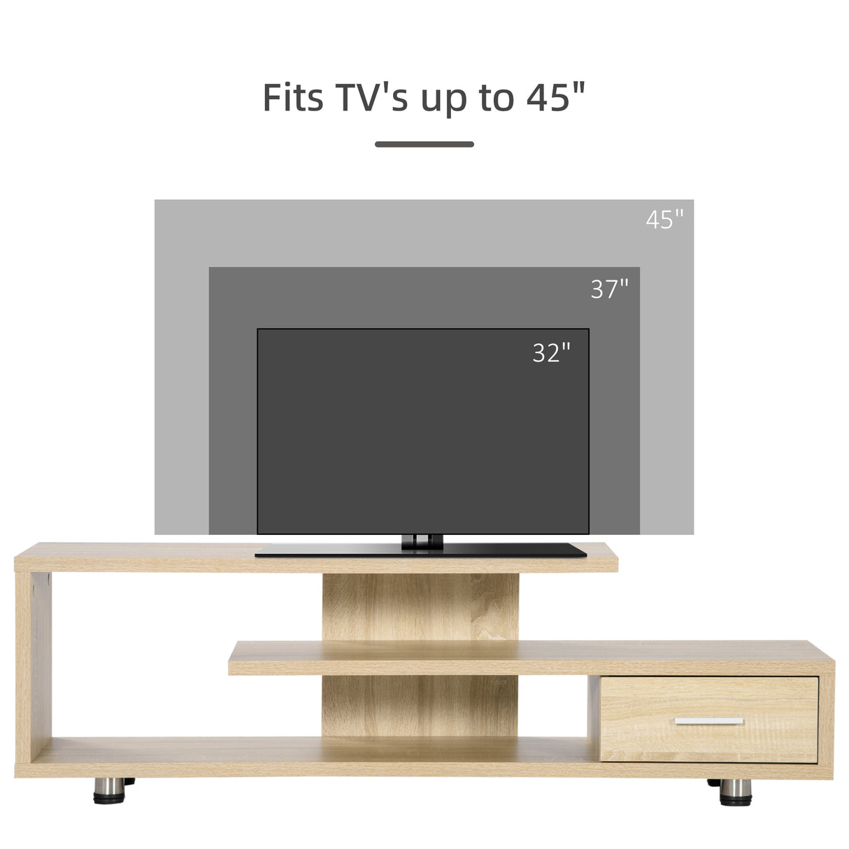 easycomfort easycomfort mobile tv moderno per tv fino a 65 mobile tv aperto in truciolato con cassetto 135x35x41 7 cm