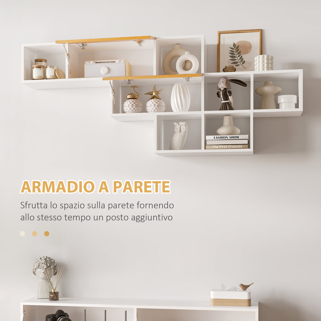 easycomfort easycomfort mobile tv sospeso per tv 60 max con armadietto a parete set 2 pezzi in truciolato per soggiorno e camera da letto