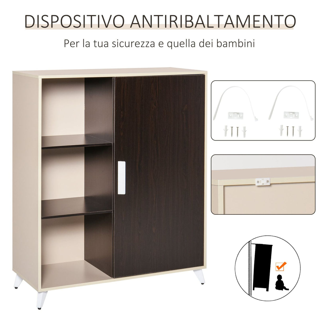 easycomfort easycomfort mobiletto multiuso a cubi con vani aperti e armadietto casa e ufficio ean 8054144139814