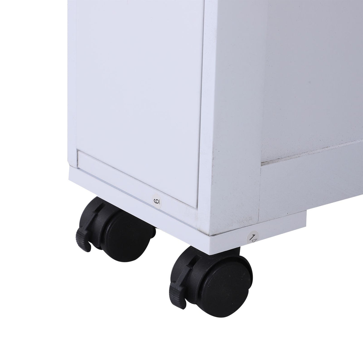 easycomfort easycomfort mobiletto salvaspazio da bagno in legno con ripiano e 2 cassetti bianco 16x52x66cm ean 8054111844499