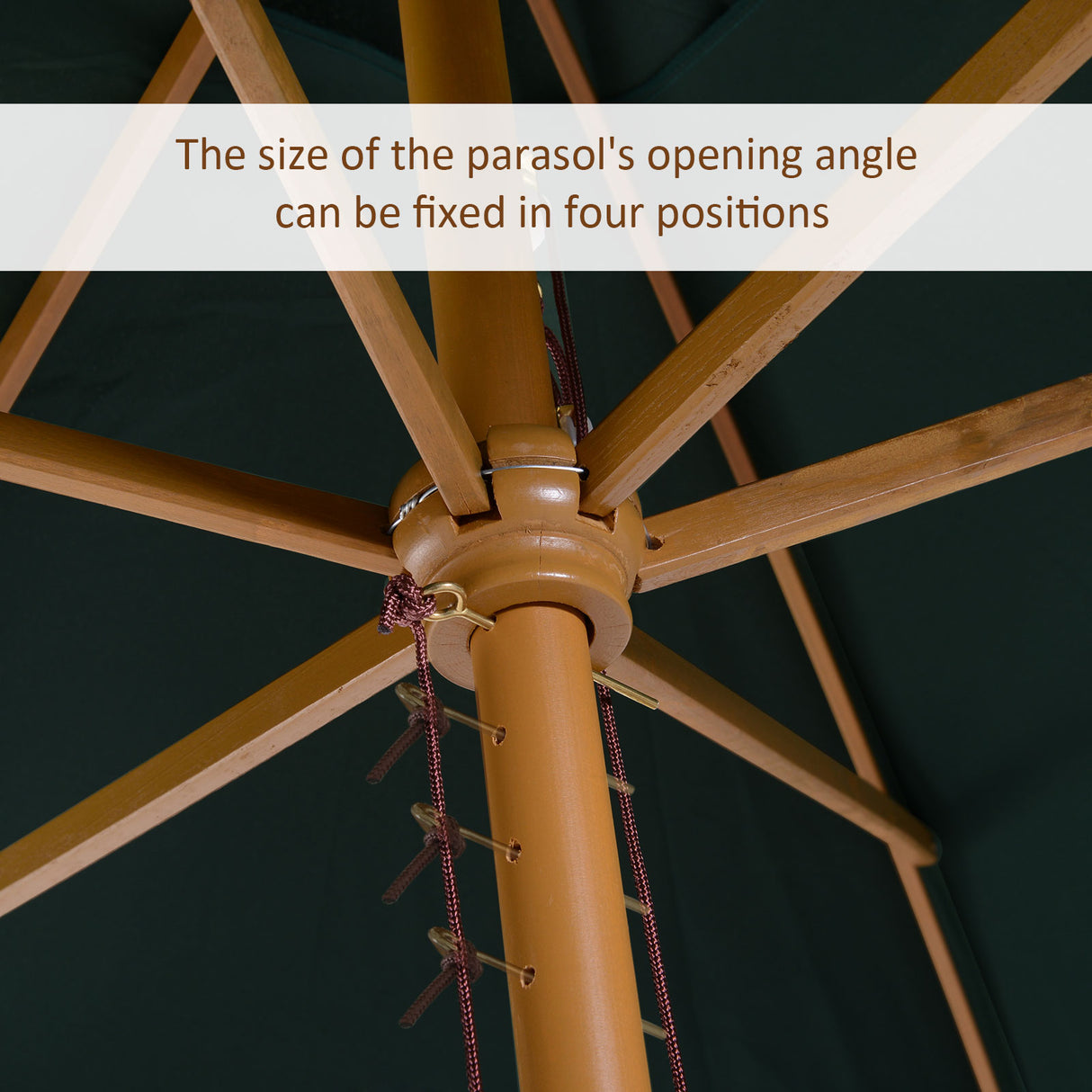 easycomfort easycomfort ombrellone 2x3 m da giardino impermeabile in legno e poliestere 180g nero