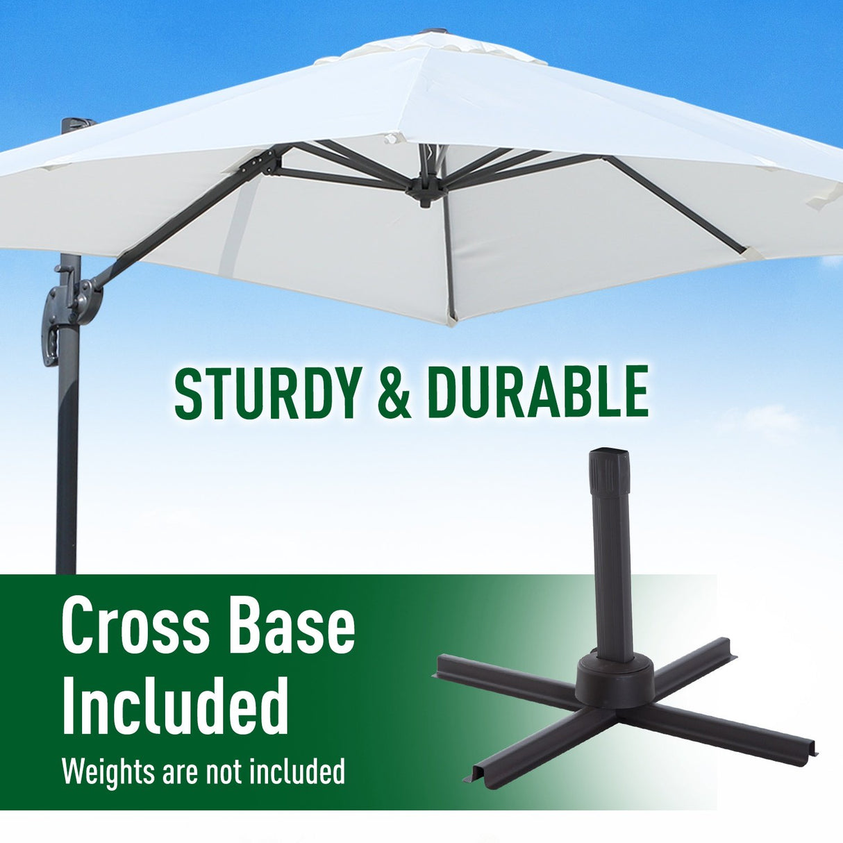 easycomfort easycomfort ombrellone da giardino decentrato regolabile su 5 livelli crema 250x250cm ean 8055776911120