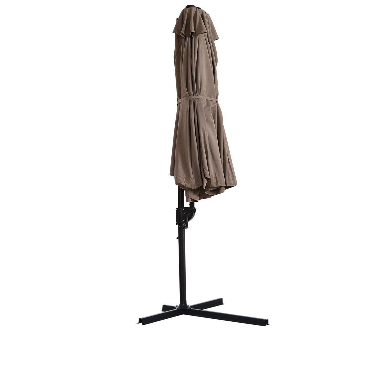 easycomfort easycomfort ombrellone doppio in acciaio e poliestere anti uv impermeabile marrone 270x460x250cm ean 8055776913575