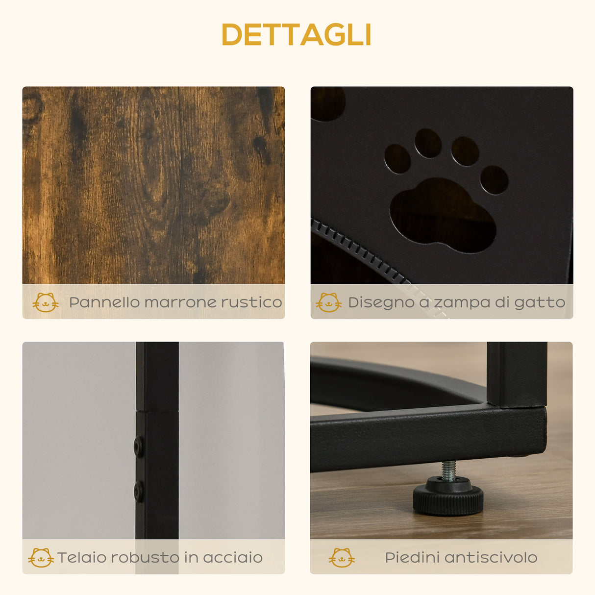 easycomfort easycomfort palestra per gatti multilivello con cuccia albero per gatti adulti e gattini con ripiani marrone