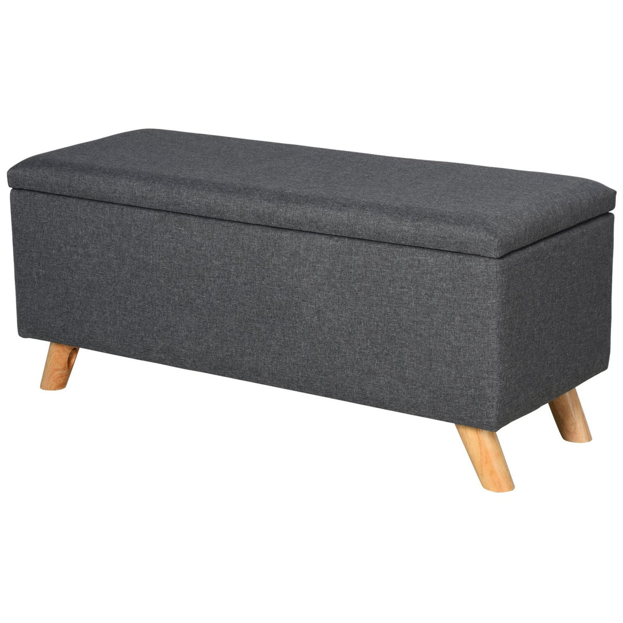 easycomfort easycomfort panca fondoletto imbottita con vano contenitore grigio 103x40x44cm ean 8054144137612