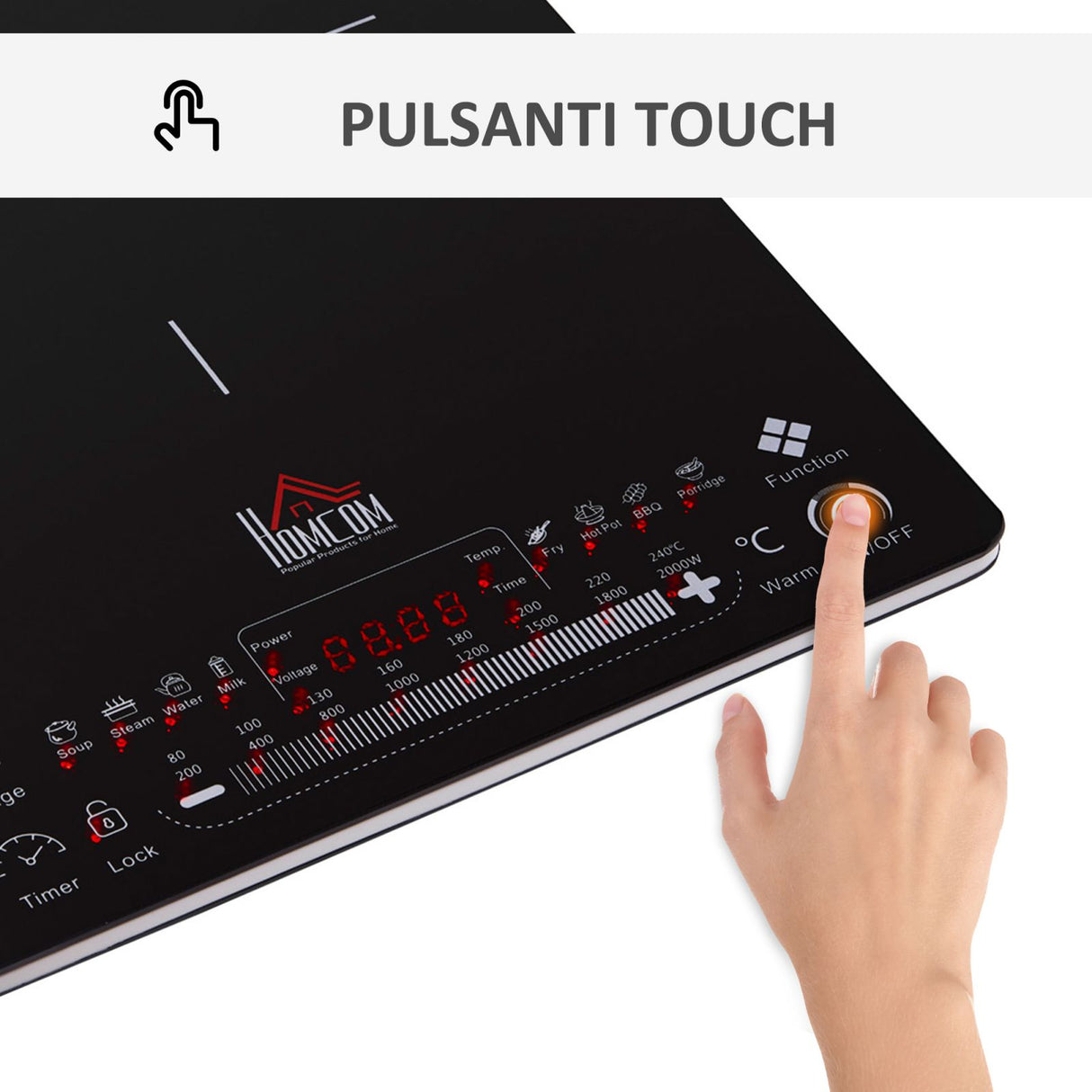 easycomfort easycomfort piastra a induzione portatile con display led nero