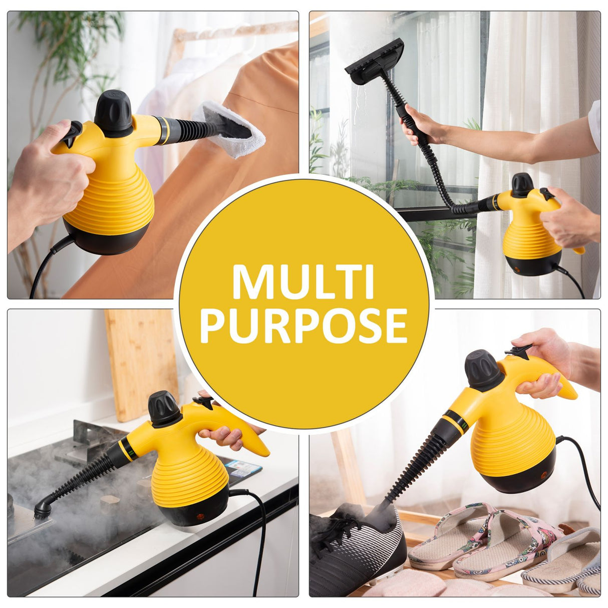 easycomfort easycomfort pistola a vapore multiuso pulitore a vapore portatile professionale per cucina bagno tessuti serbatoio 350ml giallo