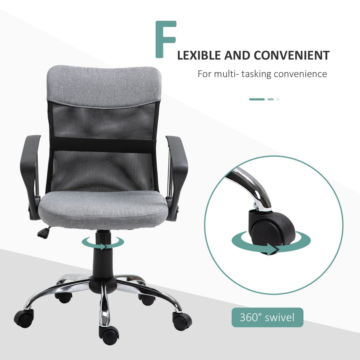 easycomfort easycomfort poltrona da ufficio in tessuto grigio sedia girevole ed ergonomica per scrivania ean 8054144136387