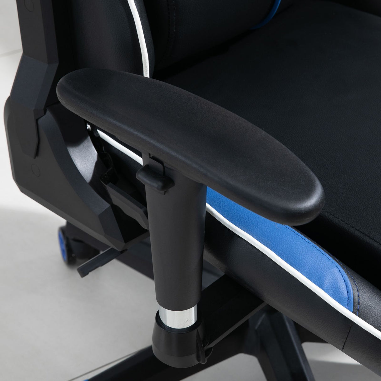 easycomfort easycomfort poltrona gaming con altezza e schienale regolabile sedia da ufficio nera e blu ean 8055776913216