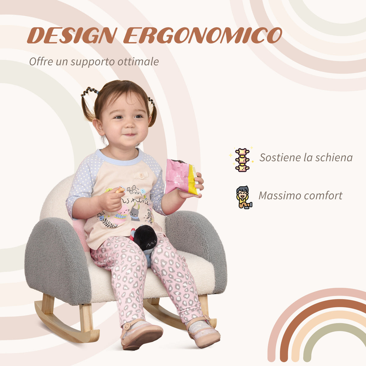 easycomfort easycomfort poltrona per bambini 3 5 anni con braccioli alti e imbottitura spessa 50x45x44 cm grigia