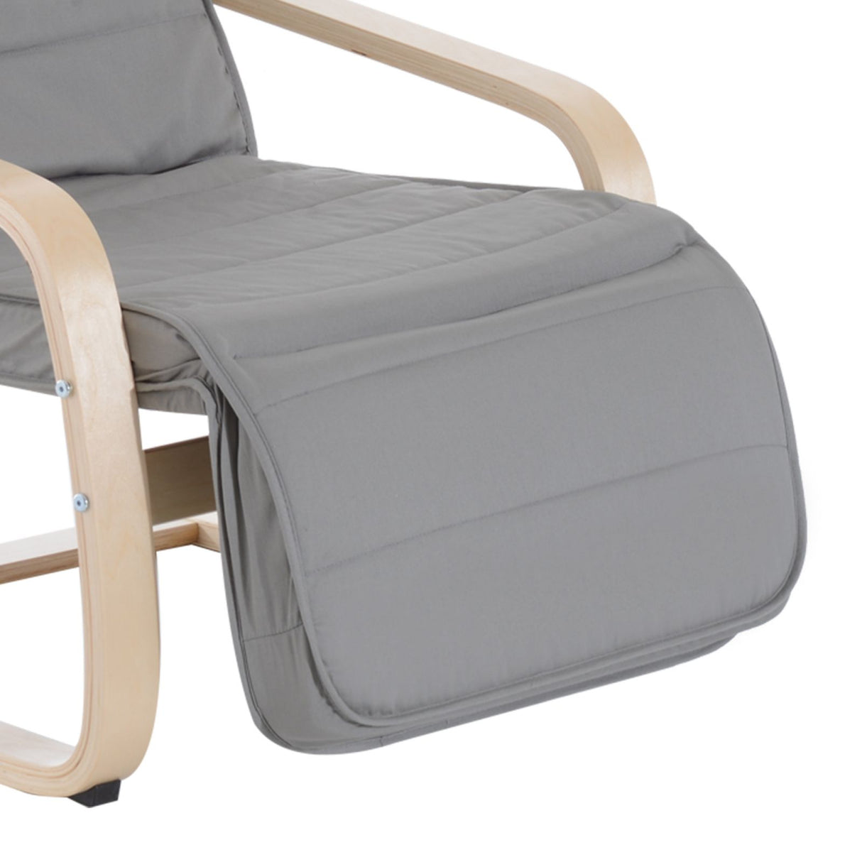 easycomfort easycomfort poltrona relax con poggiapiedi a 5 livelli e poggiatesta legno di betulla ean 8054144131351