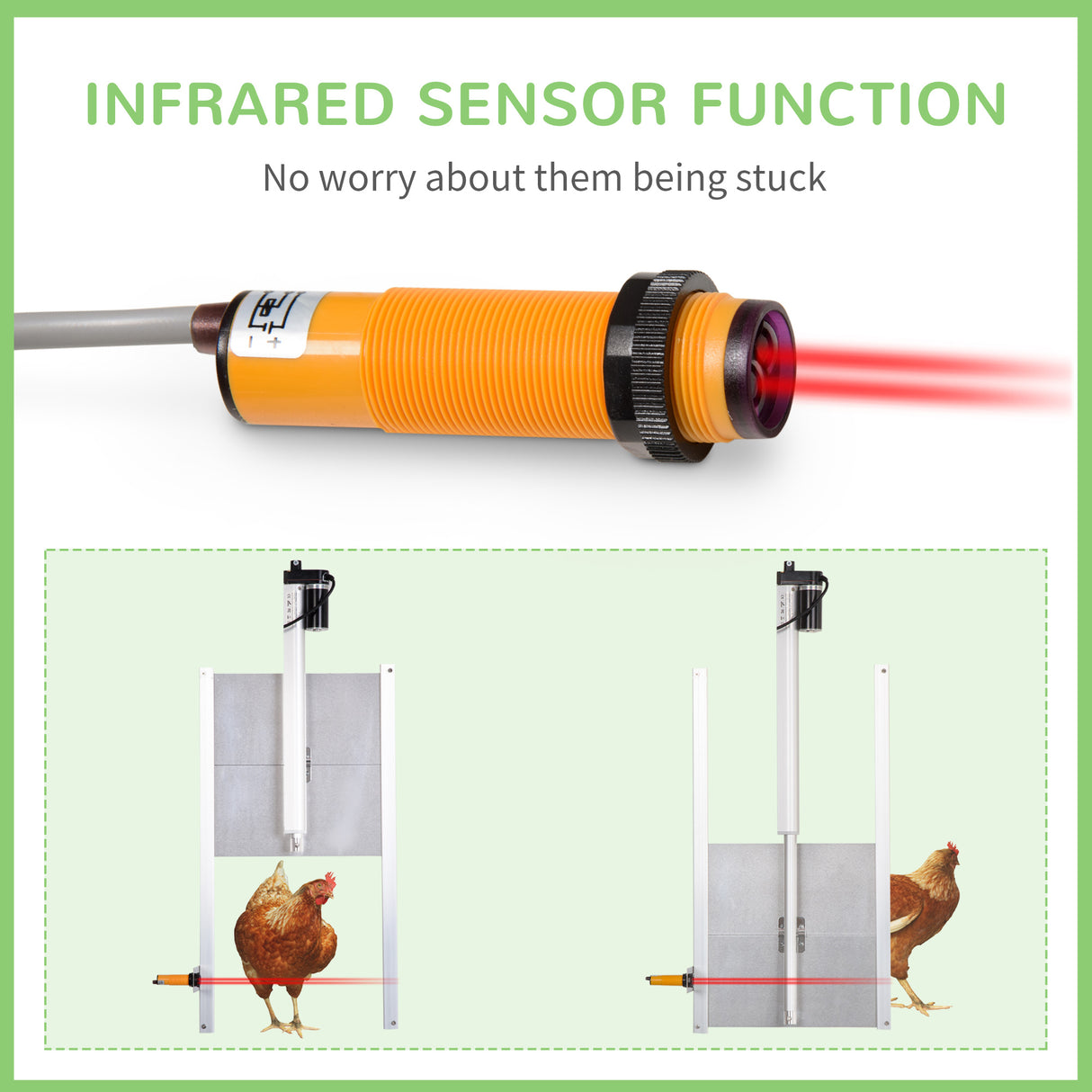 easycomfort easycomfort porta automatica pollaio da 42v con timer e sensore di luce alluminio e abs 30x30cm