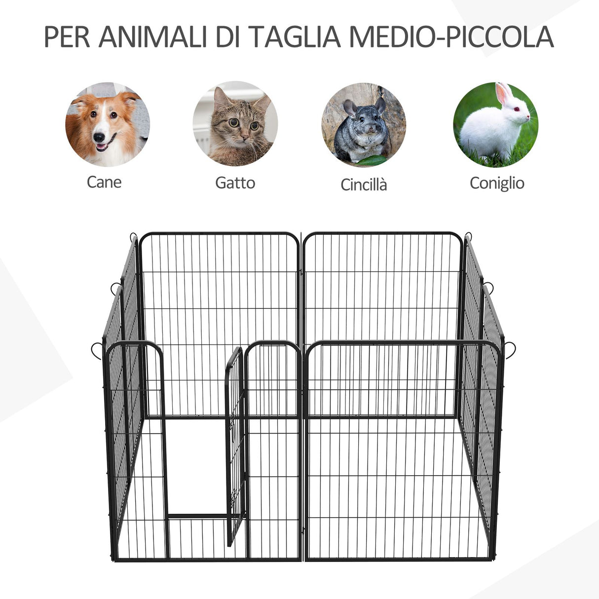 easycomfort easycomfort recinto per cani per animali domestici 8 pezzi 80x100cm ean 8054144135182