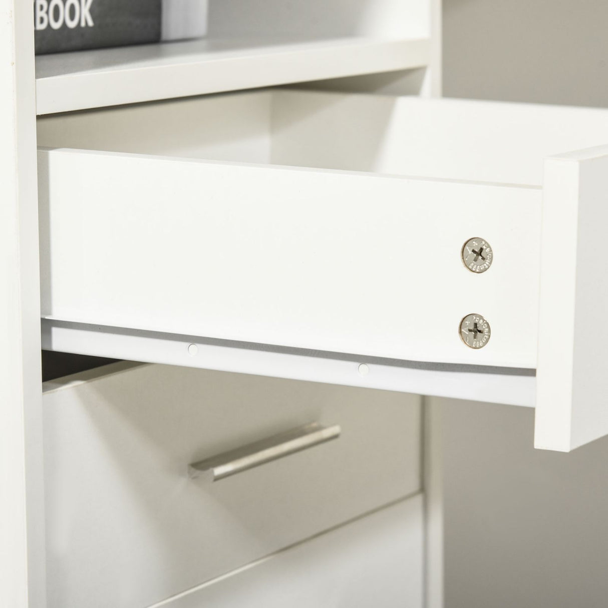 easycomfort easycomfort scrivania salvaspazio moderna per ufficio struttura in legno bianco