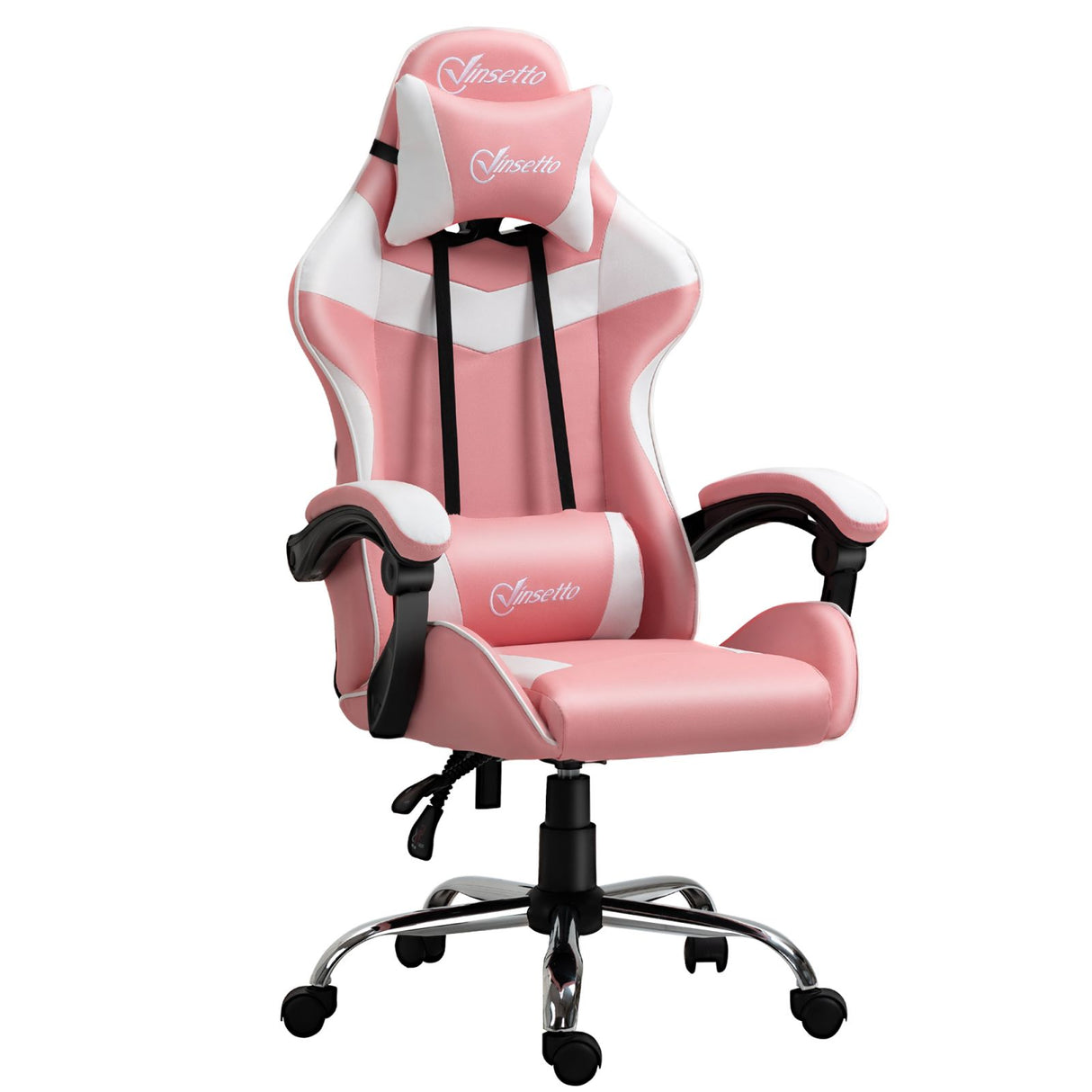 easycomfort easycomfort sedia da gaming ergonomica con altezza regolabile e reclinabile rosa