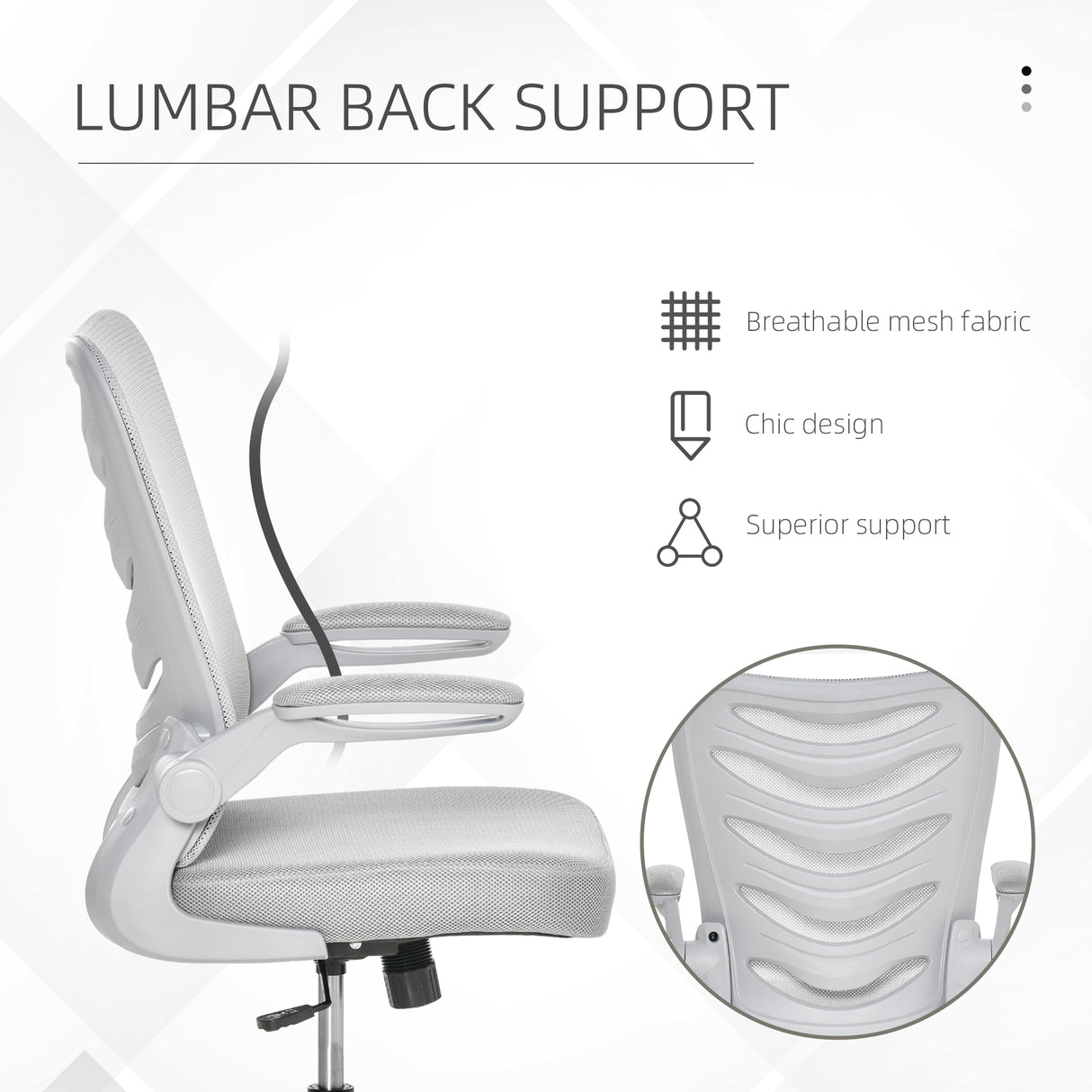 easycomfort easycomfort sedia da ufficio ergonomica poltrona girevole altezza regolabile e braccioli sollevabili 58 5x58x94 5 103 5cm grigio