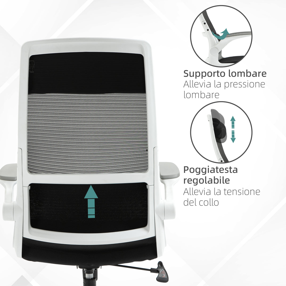 easycomfort easycomfort sedia da ufficio reclinabile ad altezza regolabile con braccioli ribaltabili 77x75x115 125 cm