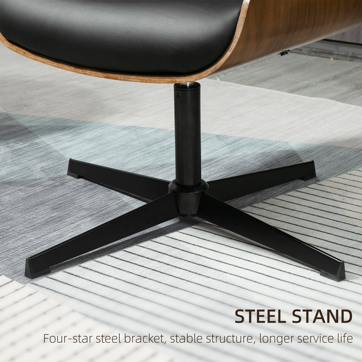 easycomfort easycomfort sedia per scrivania con schienale in legno e seduta in pelle pu traspirante e imbottita 62x76 5x105 cm nera