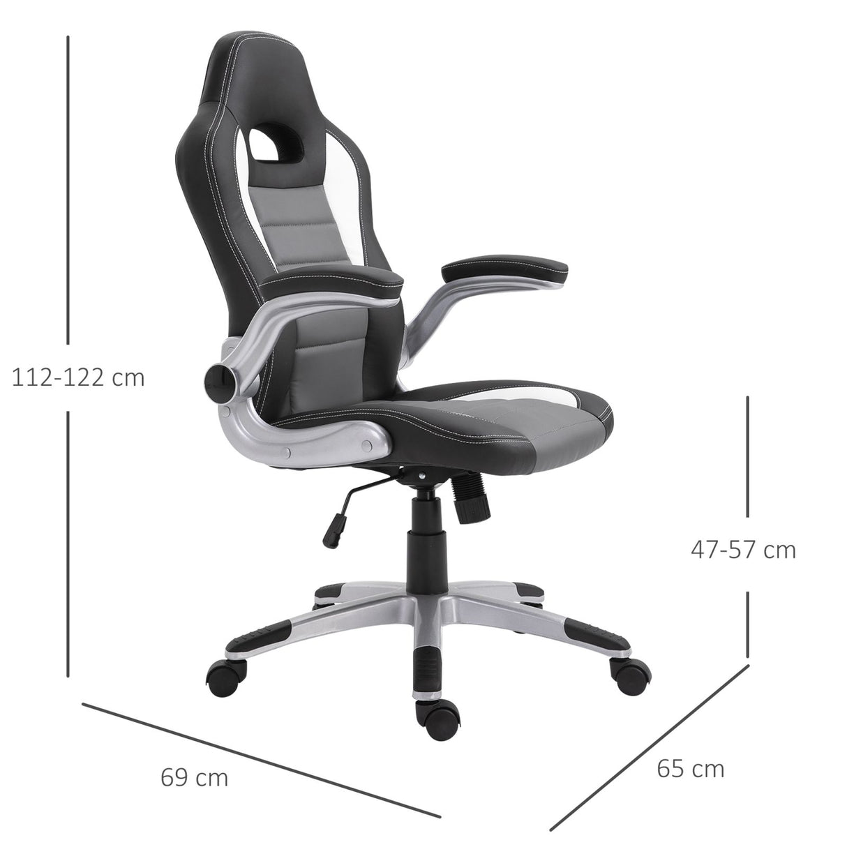 easycomfort easycomfort sedia ufficio sedie da gaming dirigenziale regolabile girevole stile grigio e nero ean 8054111843911