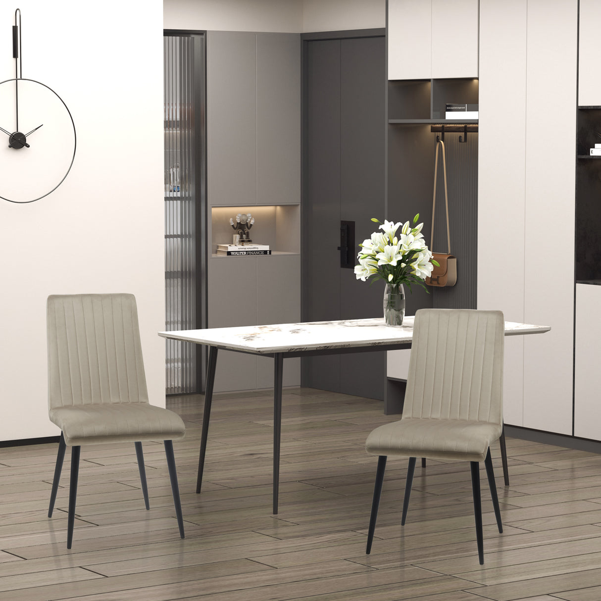 easycomfort easycomfort set 2 sedie da cucina imbottite con gambe in acciaio e design salvaspazio 43x58x90 cm