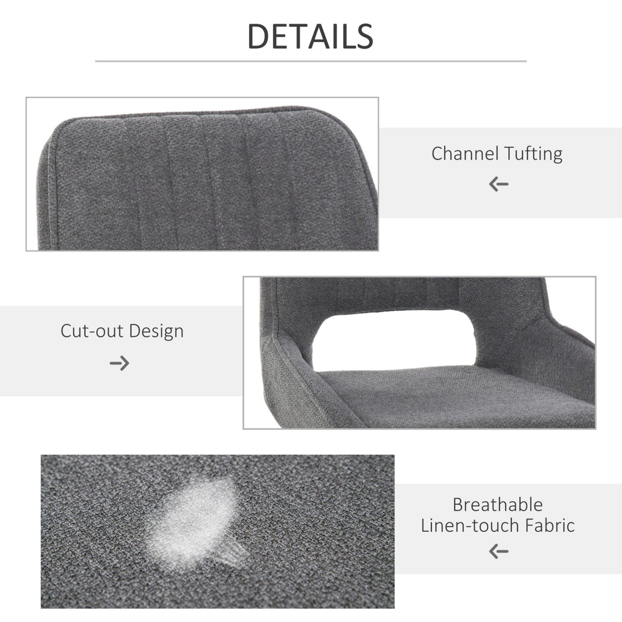 easycomfort easycomfort set 2 sedie moderne e imbottite per cucina sala da pranzo o soggiorno in tessuto grigio