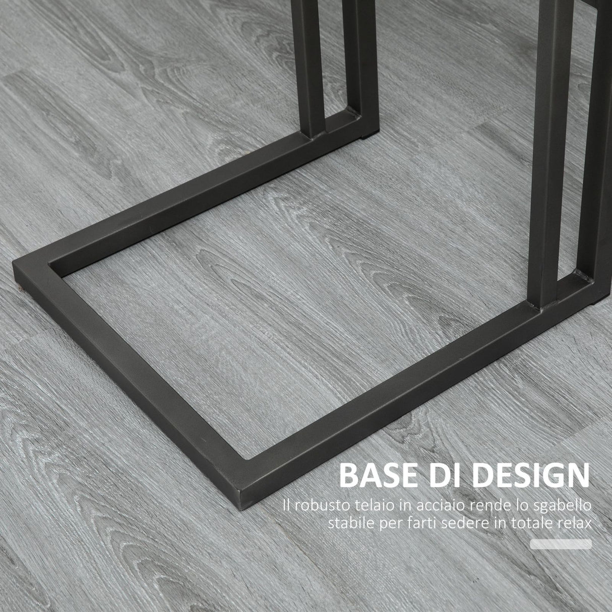 easycomfort easycomfort set 2 sgabelli da bar imbottiti similpelle e metallo marrone