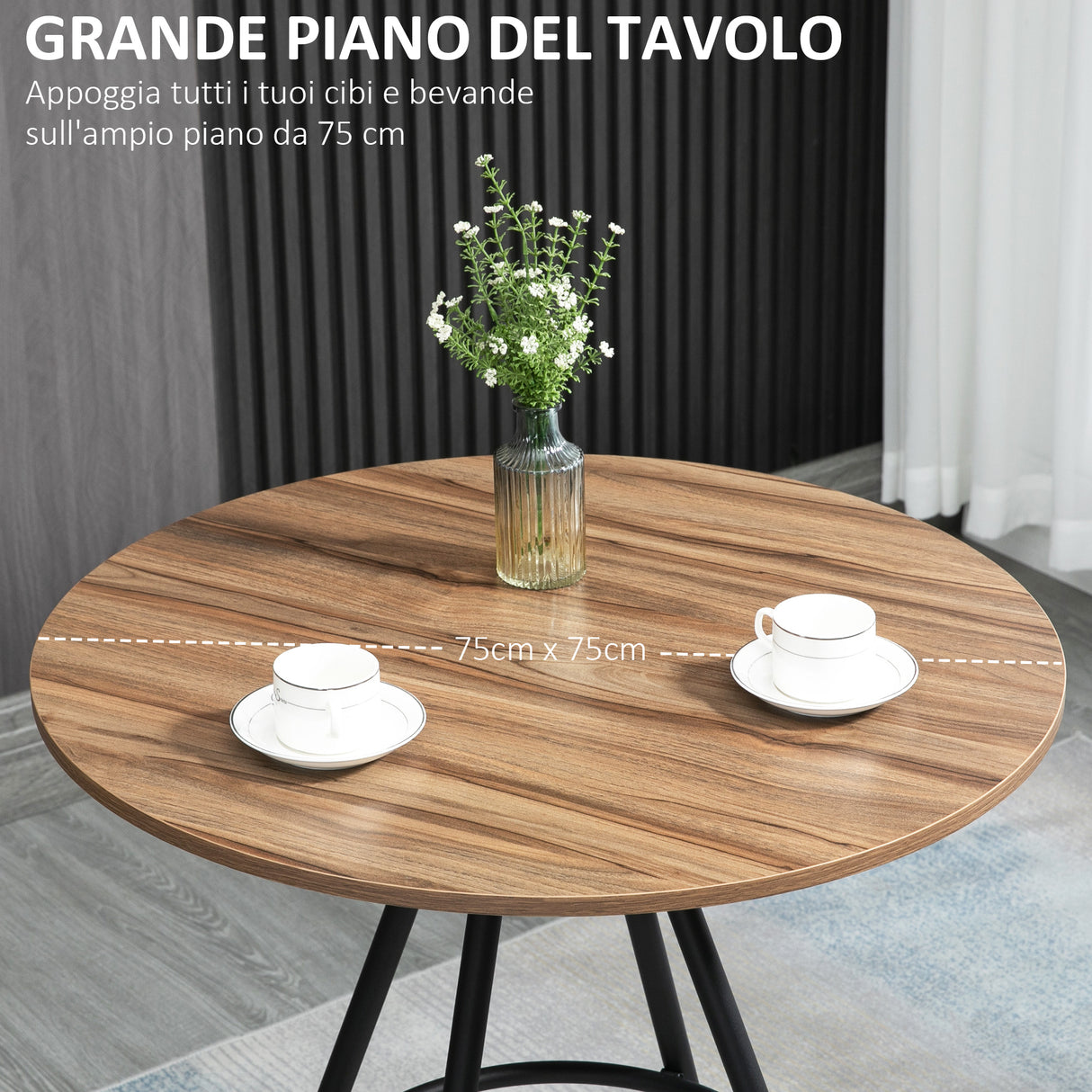 easycomfort easycomfort set 3 pezzi tavolo da cucina e 2 sedie moderne da cucina in pelle pu con seduta imbottita nero e marrone