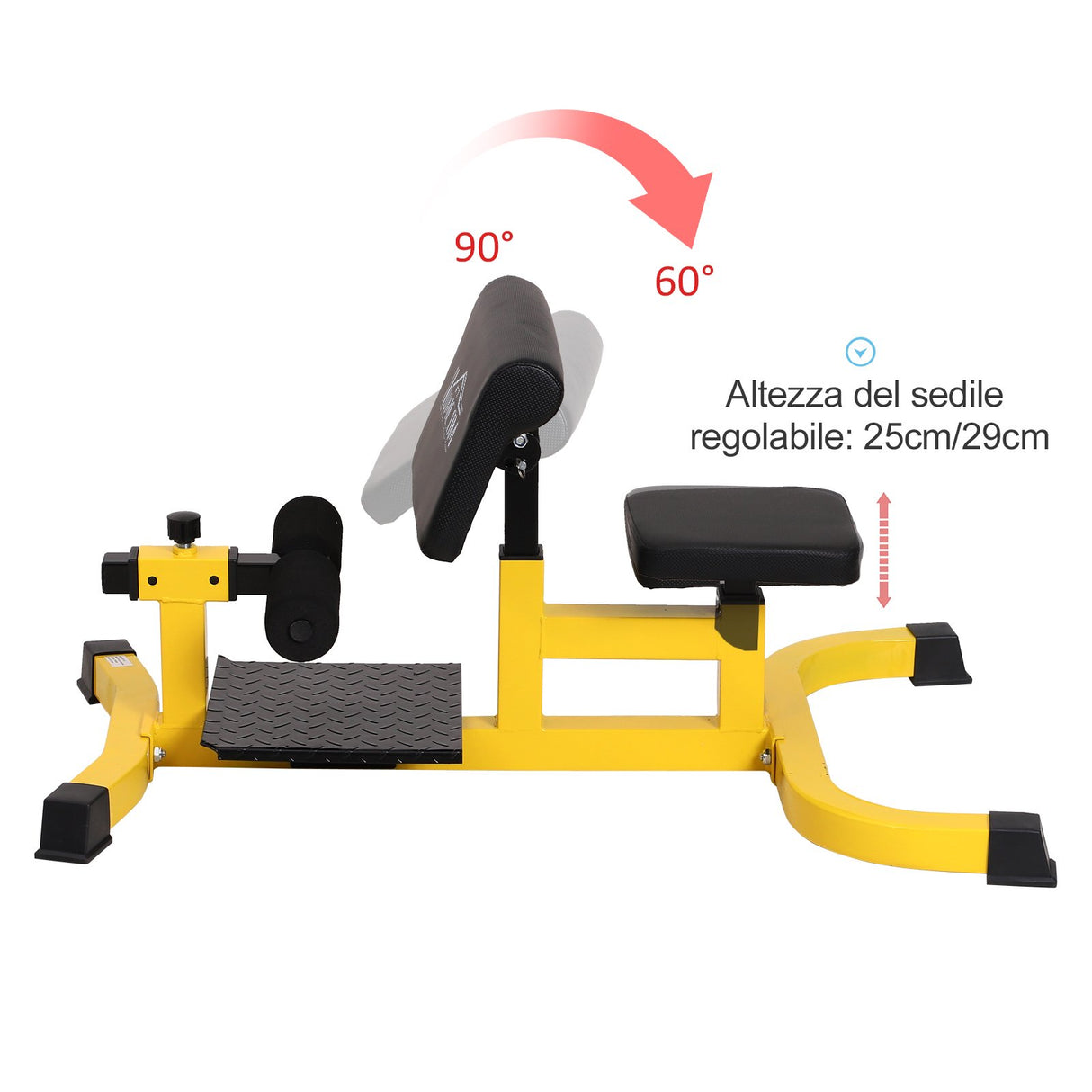 easycomfort easycomfort squat machine multifunzione 3 in 1 regolabile sit up push up per il fitness fianchi e gambe acciaio nero ean 8054111847117