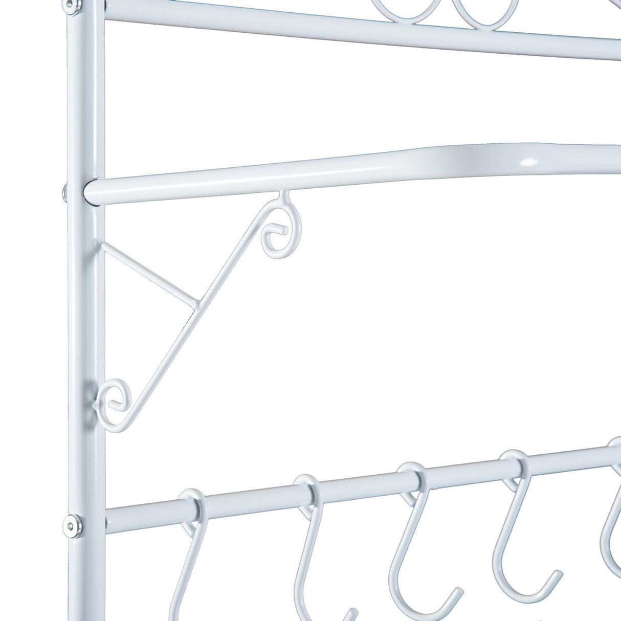 easycomfort easycomfort stand appendiabiti attaccapanni per ingresso scarpiera a 2 ripiani 5 ganci metallo 60 35 175cm bianco ean 8054111842167