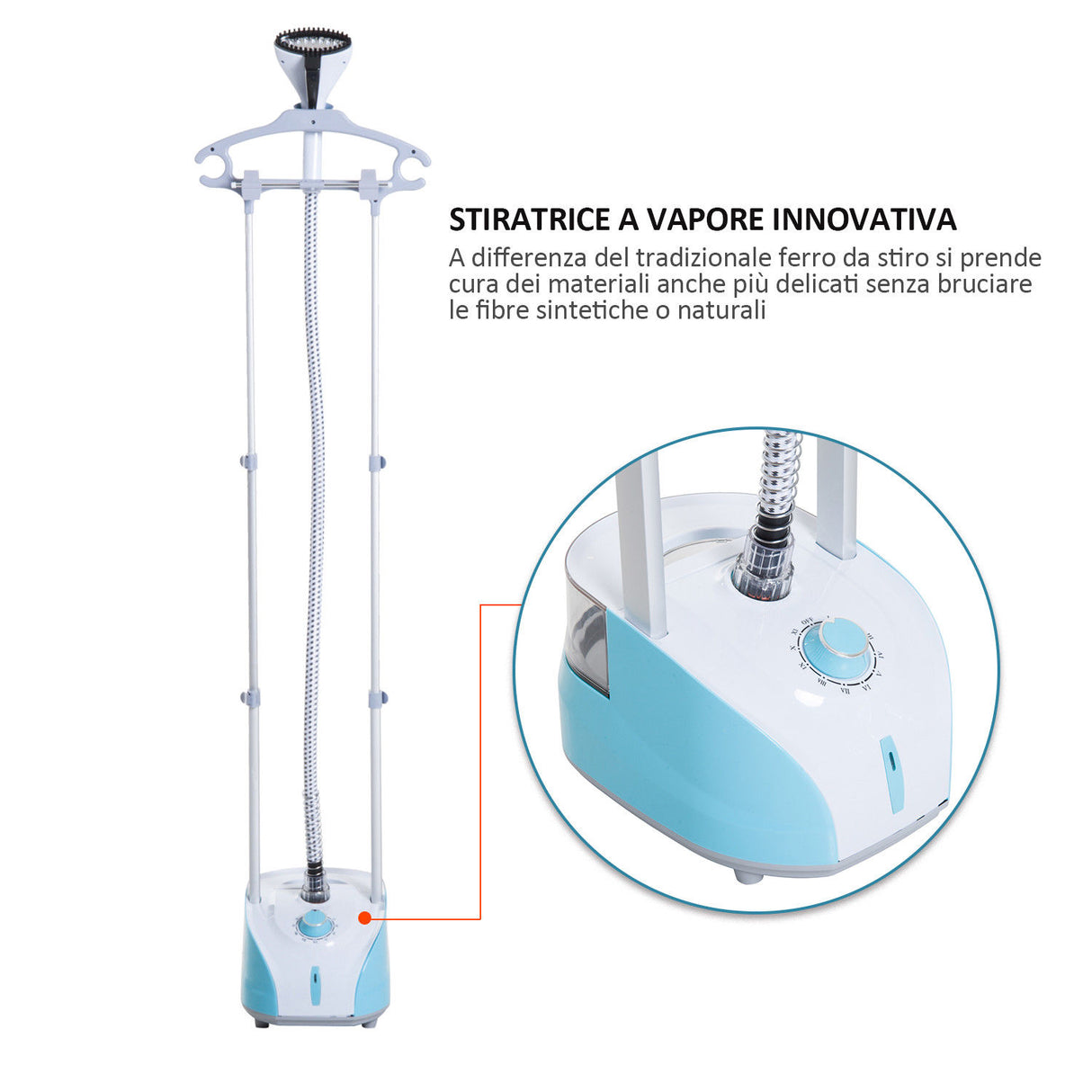 easycomfort easycomfort stiratrice a vapore verticale 2l 1800w doppia asta telescopica retrattile ean 8054144134635