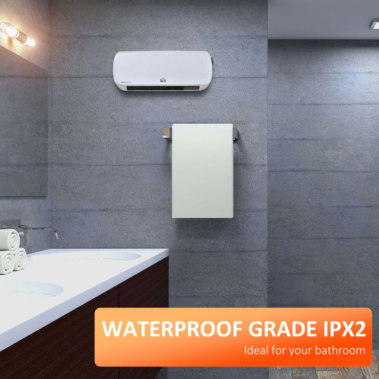 easycomfort easycomfort stufa elettrica da parete con telecomando temperatura regolabile e timer bianco