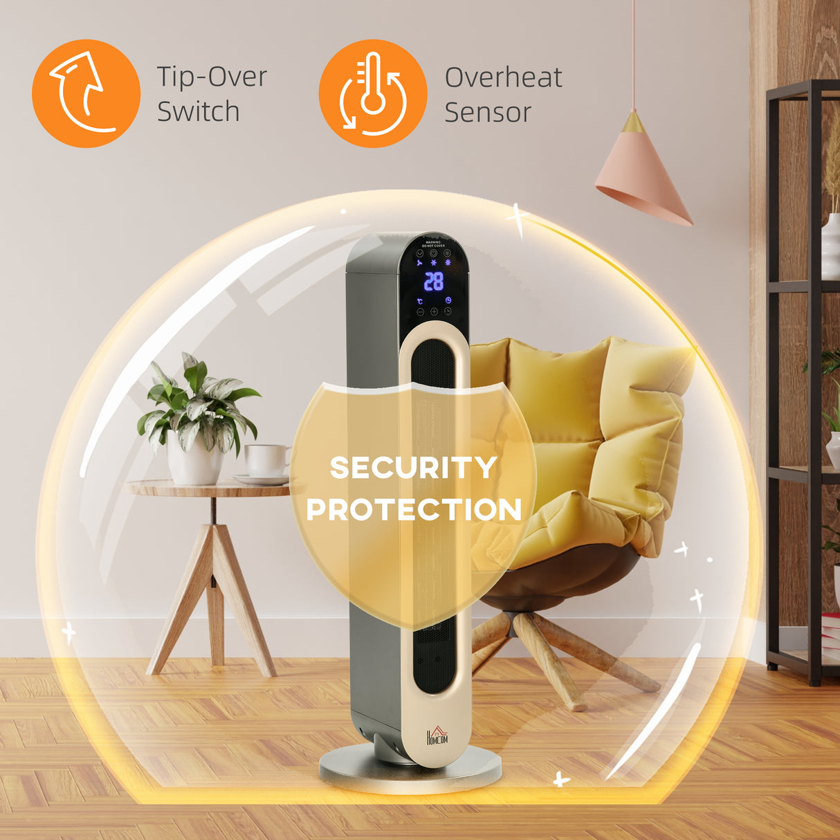 easycomfort easycomfort stufetta elettrica a 3 modalita di riscaldamento regolabile con telecomando 25x73 5 cm argento