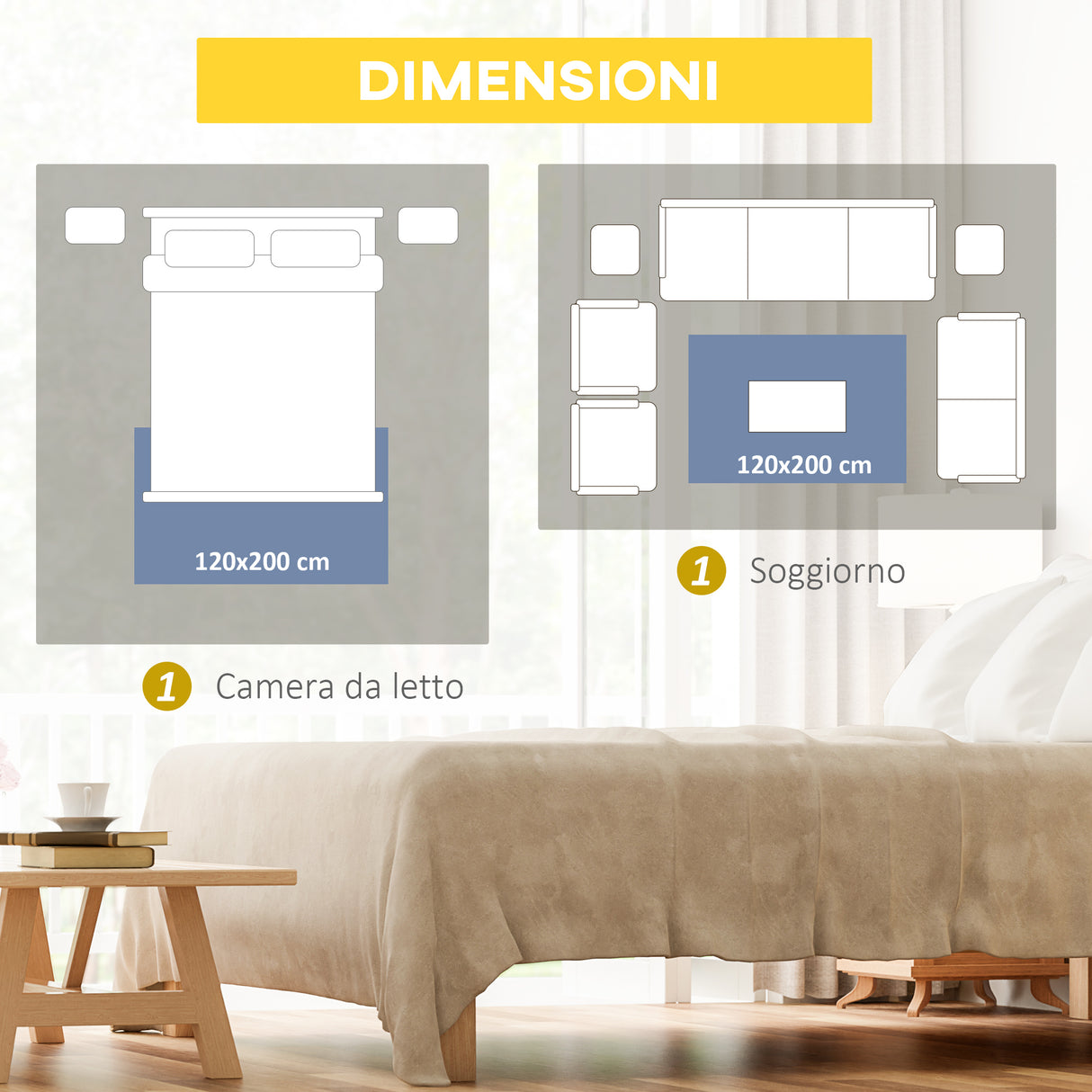 easycomfort easycomfort tappeto moderno in poliestere per camera e salotto 200x120cm grigio chiaro