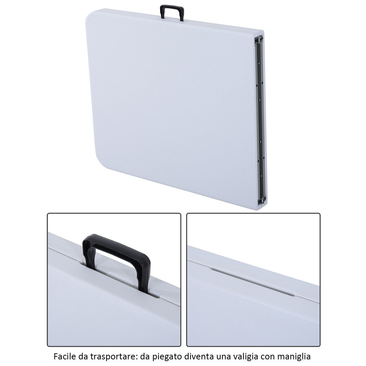 easycomfort easycomfort tavolo da campeggio pieghevole portatile picnic richiudibile in valigia in pe 180 x 74 x 74cm ean 8054111840965